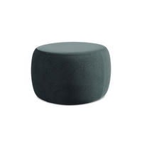 POUF Samt Stoff Blau - Blau/Petrol, Kunststoff/Textil (76/44/67cm) - Makamii