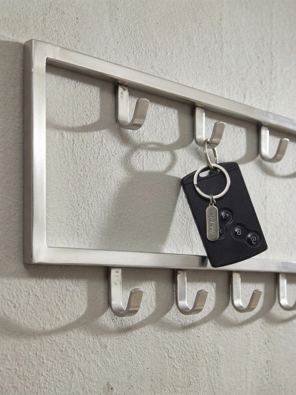WANDGARDEROBE Metall Silber Modern poliert - Silberfarben, Metall (50/20/4cm) - KADIMA DESIGN