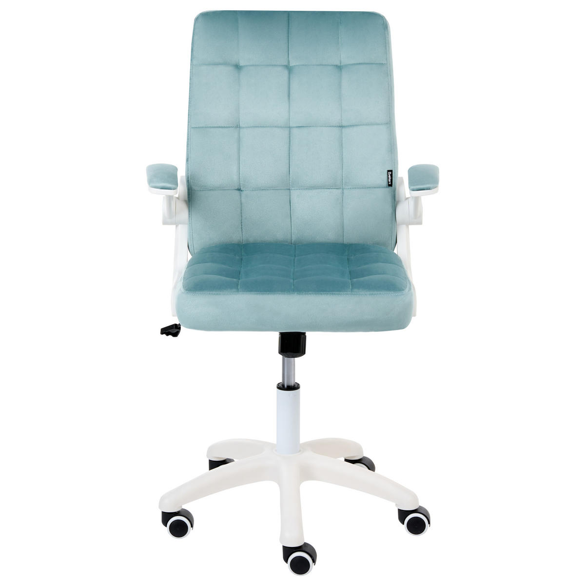BÜROSTUHL Samtstoff Hellblau Dandy - Hellblau, Kunststoff/Textil (58/95/58cm) - Beliani
