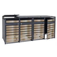 XL MÜLLTONNENVERKLEIDUNG 4ER/8ER Gold - Goldfarben, Metall (284/117/98cm) - MCW