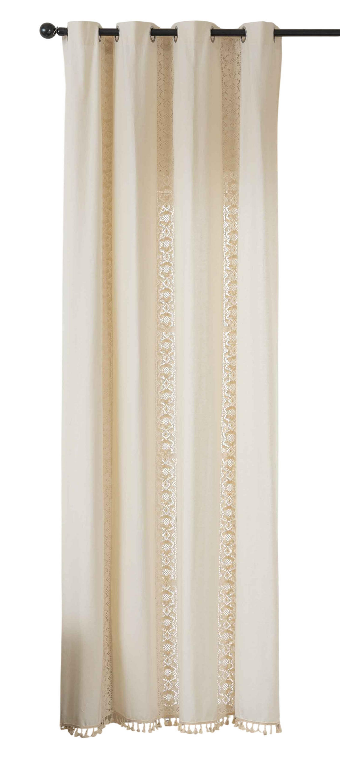Gardinenbox Vorhang Creme 140x245 cm
