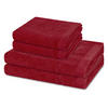 FROTTIERSET Rubin 4-teilig - Rot, Textil (50/100cm) - Ross
