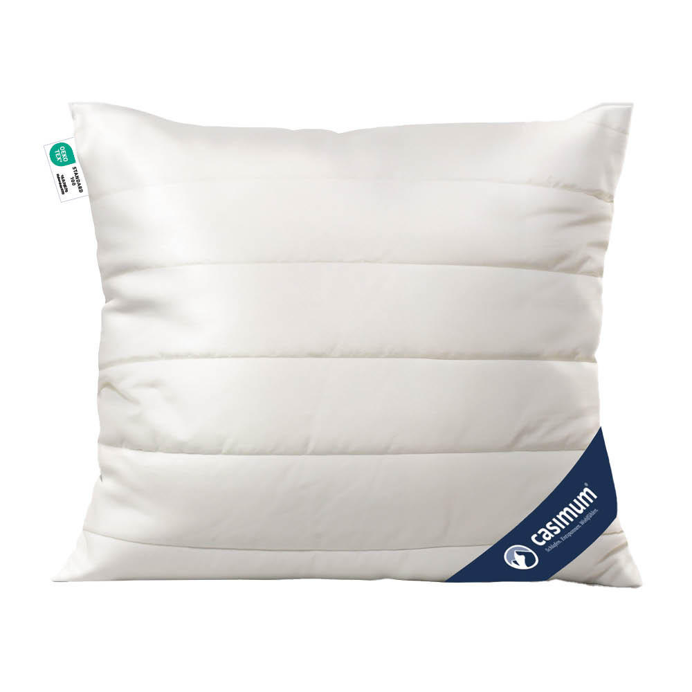 KOPFKISSEN 80x80 cm, waschbar, allergikerfreundlich - Weiß, Textil (80/80cm) - casimum