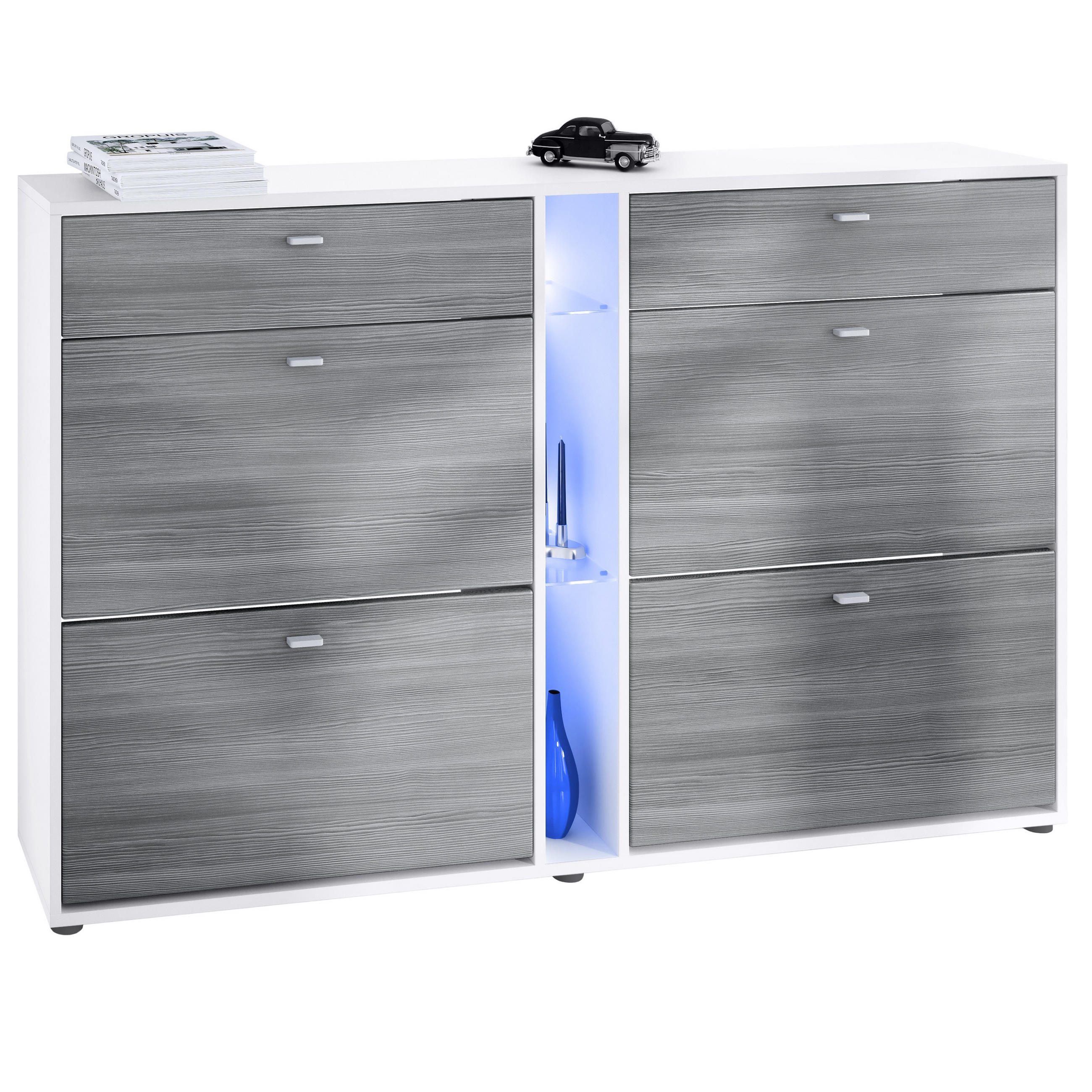 SCHUHSCHRANK Today Fronten in Avola-Anthrazit - Anthrazit, Holzwerkstoff (155.5/95/28cm) - Vladon