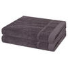 DUSCHTUCH Rubin 2er-Set - Dunkelgrau, Textil (50/100cm) - Ross