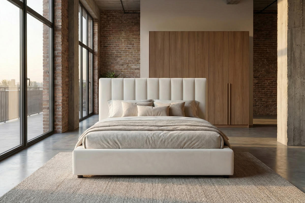 POLSTERBETT CATTURA Cremeweiß Velvet - Creme/Weiß, Textil (160/200cm) - KAWOLA