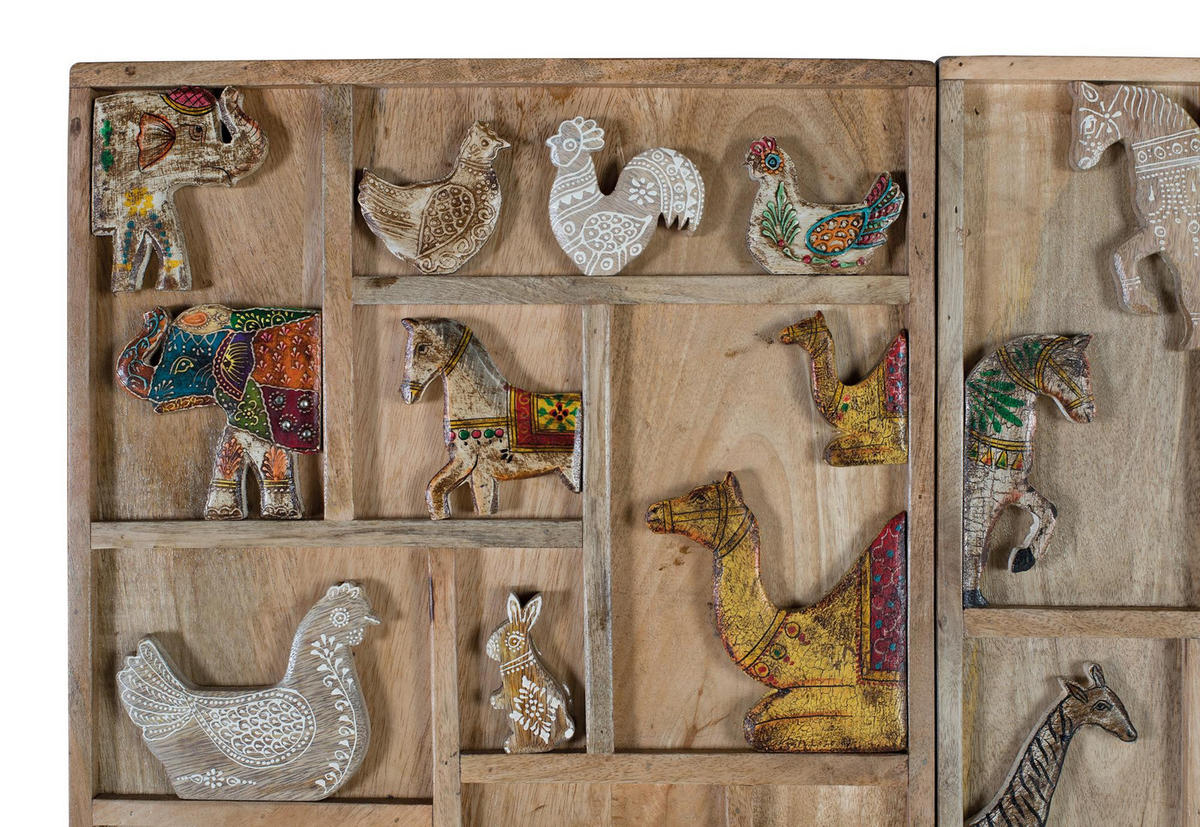 HIGHBOARD aus Mangoholz - Chromfarben, Holz (48/170/90cm) - Giner y Colomer