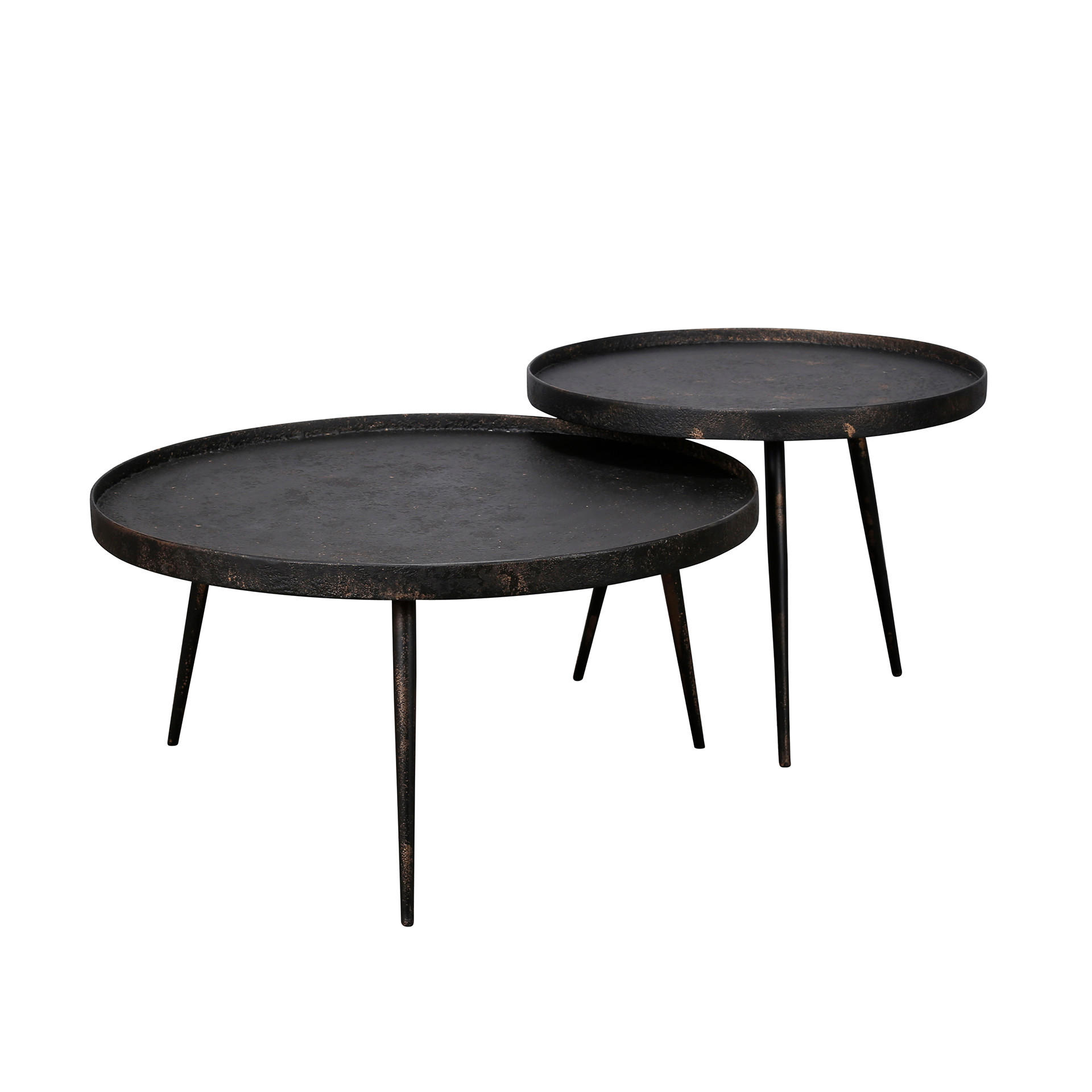 COUCHTISCH Metar Grau 76/76/40 cm 2er-Set - Grau, Metall (76/76/40cm) - Hoyz Collection
