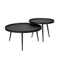 COUCHTISCH Metar Grau 76/76/40 cm 2er-Set - Grau, Metall (76/76/40cm) - Hoyz Collection