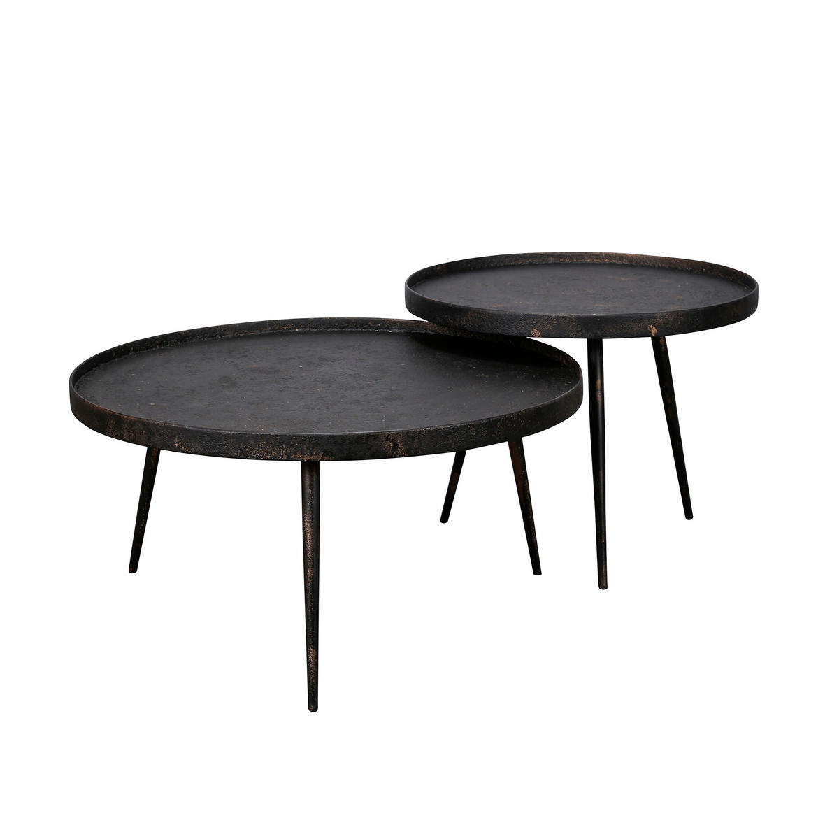 COUCHTISCH Metar Grau 76/76/40 cm 2er-Set - Grau, Metall (76/76/40cm) - Hoyz Collection
