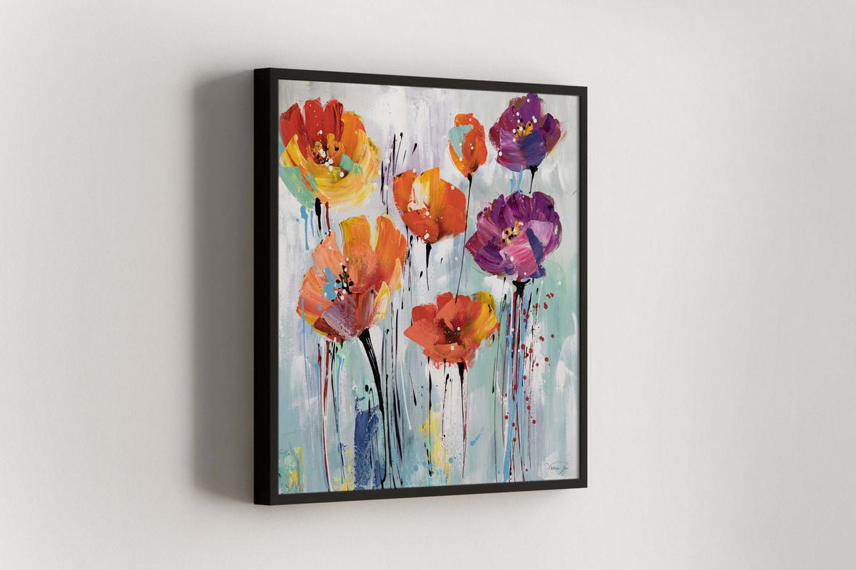 ÖLGEMÄLDE 80/80 cm - Multicolor, Holz/Textil (80/80cm) - KUNSTLOFT