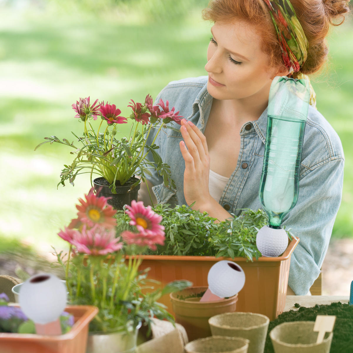 4XGOLFBALL-TONKEGEL - Multicolor, Keramik (7/17.5/7cm) - Relaxdays