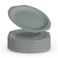 TELLERSET Kunststoff Ø23 cm Grün 16er-Pack - Grün, Kunststoff (23/1.2/23cm)