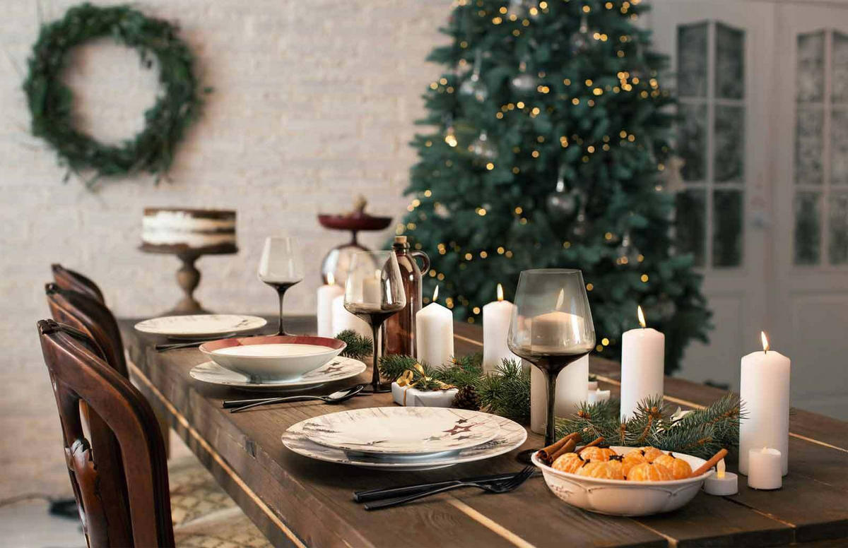 PASTA- / SUPPENTELLER Life Christmas weiß-braun ø 23,3 cm 6er Set - Weiß/Braun, Keramik (23.3cm) - Seltmann Weiden