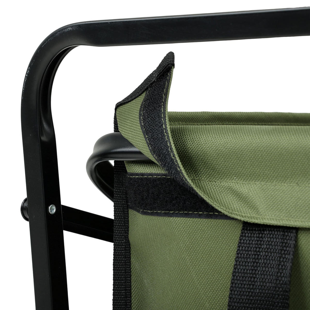 CĂRUCIOR DIN LEMN TIP VAGON, se poate strânge, cu capacitate de încărcare de 110 kg - verde, material textil (50/59/50cm) - RAUMHIRSCH FURNITURE