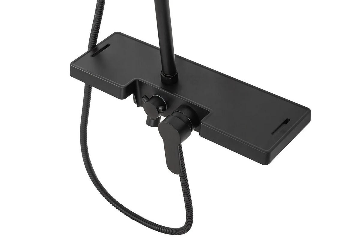 DUSCHSET Rea Vigo Black - Schwarz, Metall (40/99/51.5cm) - REA