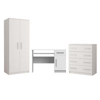 JUGENDZIMMER-SET OLMO I 3-teilig Weiß - Weiß, Holzwerkstoff (270/192/50cm) - Deine Möbel 24