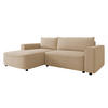 ECKSOFA Beliza, Seite: Links - Schwarz/Naturfarben, Holz/Kunststoff (255/175cm) - MIRJAN24