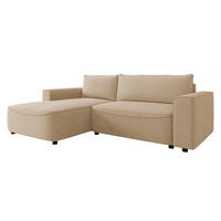 ECKSOFA Beliza, Seite: Links - Schwarz/Naturfarben, Holz/Kunststoff (255/175cm) - MIRJAN24