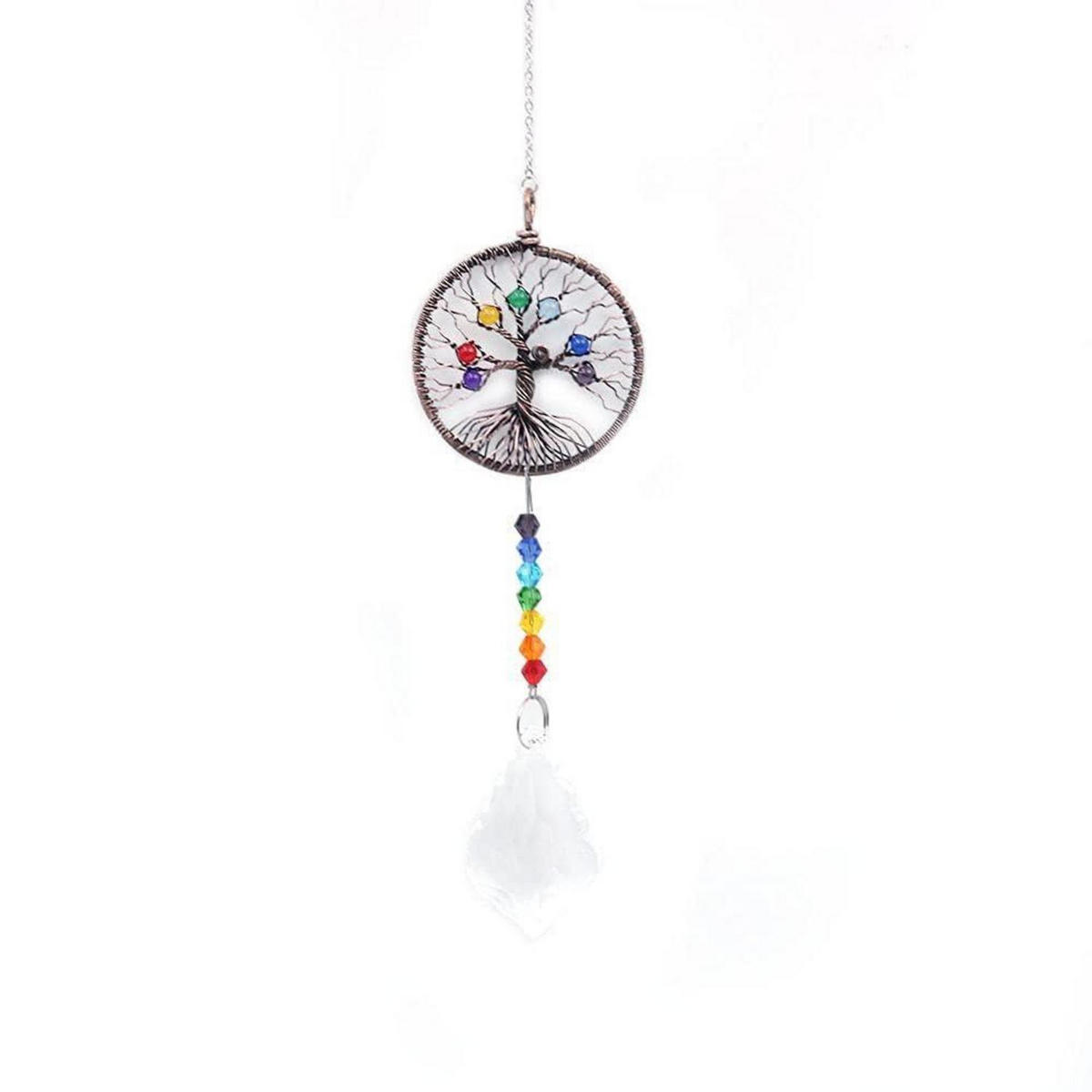 WINDSPIEL Lebensbaum Kristall Anhänger Schwarz - Multicolor, Metall (34.8/5/5cm)