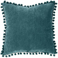 ZIERKISSEN Pompons 40/40 cm - Blau, Textil (40/40cm) - Atmosphera Createur d´interieur