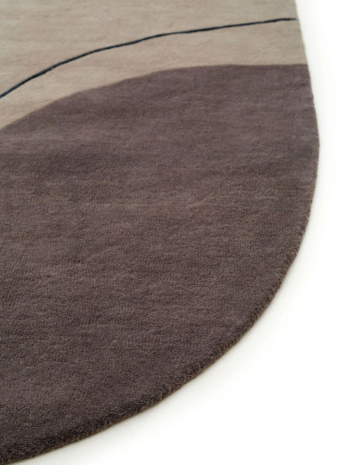 TEPPICH Wollteppich Shape Taupe - Taupe, Textil (160/1cm) - KUNSTLOFT