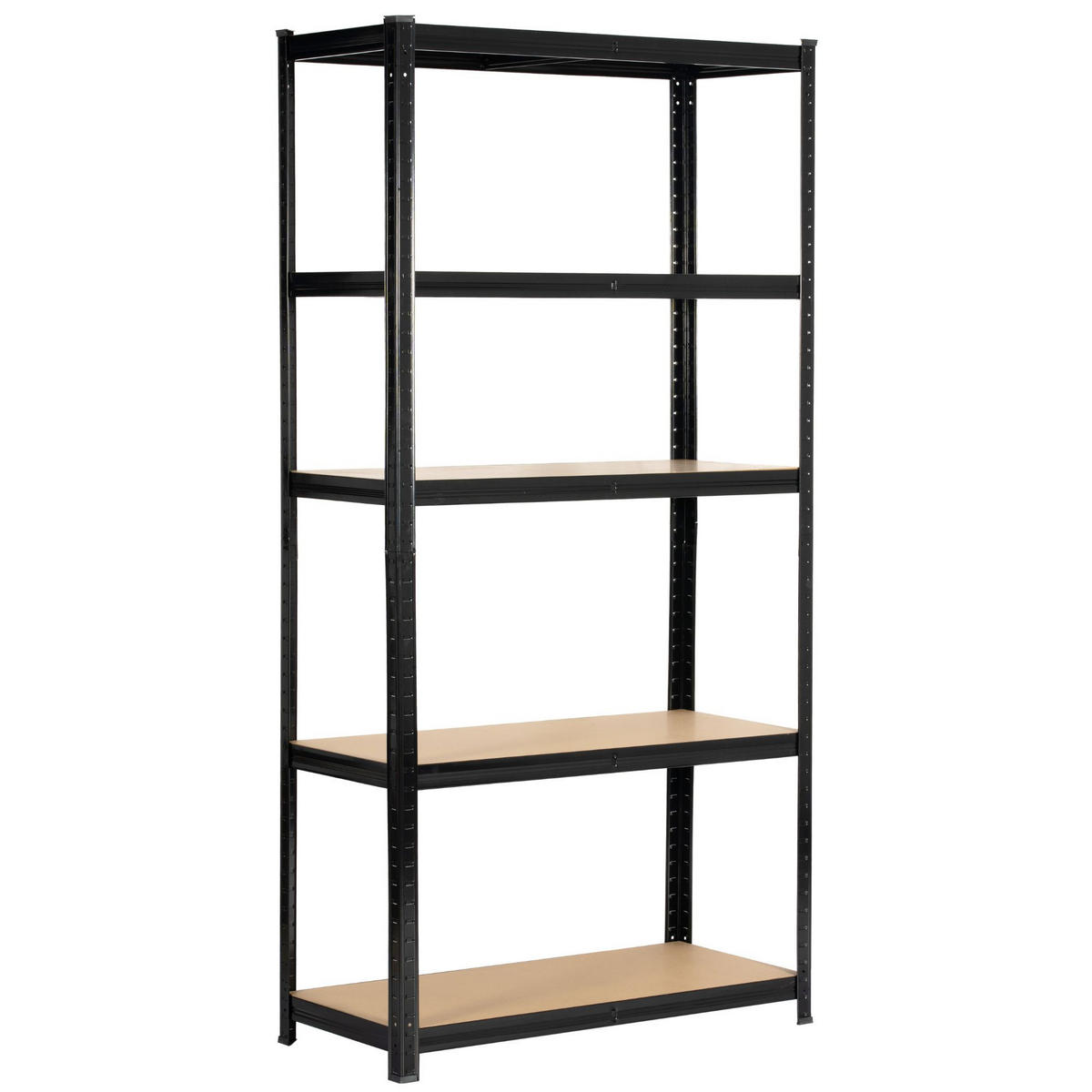 SCHWERLASTREGAL Schwarz 90x40x180 cm - Schwarz, Metall (90/180/40cm) - Akord