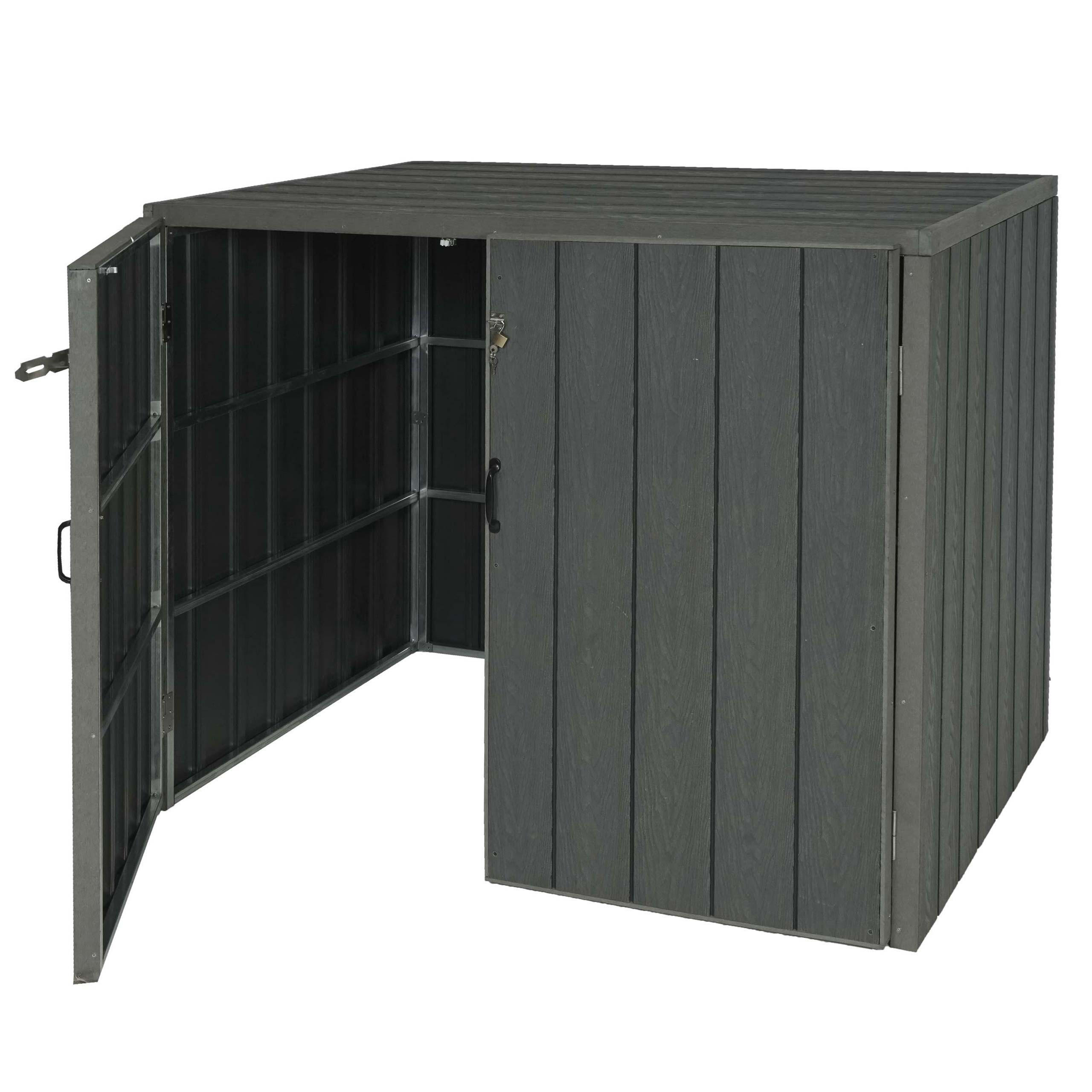 Proregal Mülltonnenbox Grau 142x117x102 cm