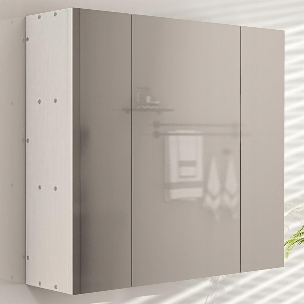 BADEZIMMERSCHRANK, weiß 60/15/55 cm - Weiß, Holzwerkstoff (60/55/15cm) - Rexo