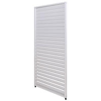 LAMELLENWAND für Pergola 220x90cm Weiß - Weiß, Metall (90/220/6cm) - BERLINLODGE