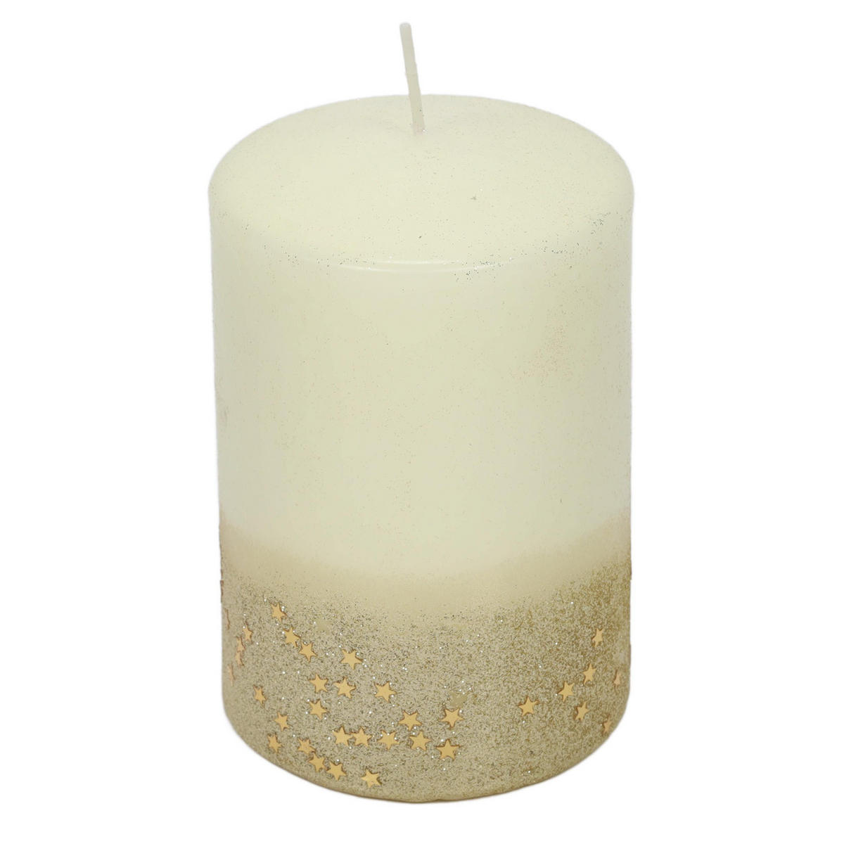 DEKOKERZE Gradient-Optik 10/10/15 cm - Weiß, Paraffin (10/15/10cm) - Atmosphera Createur d´interieur