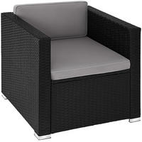 RATTANSESSEL Lignano,70 x 69 x 65cm,schwarz - Schwarz, Kunststoff (70/65/69cm) - tectake