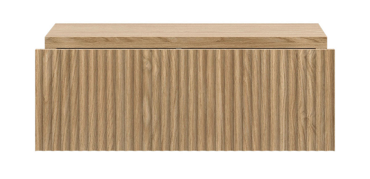 NACHTKONSOLE Nolie Eichenholzoptik mit Schublade 50 cm - Eichefarben, Holzwerkstoff (50/17/31.6cm) - Selsey