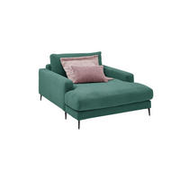 LONGSEAT CARA Smaragdgrün Cord - Smaragdgrün/Schwarz, Textil/Metall (132/84/170cm) - KAWOLA