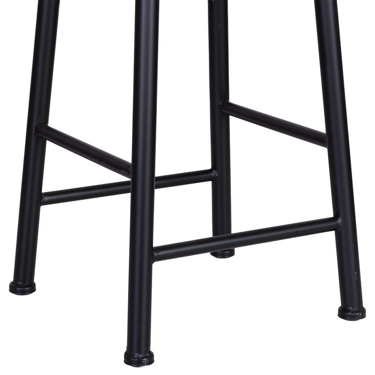 HOCKER aus Metall und Holz, 31x66cm - Braun, Holz (31/66/31cm) - Wanderlust