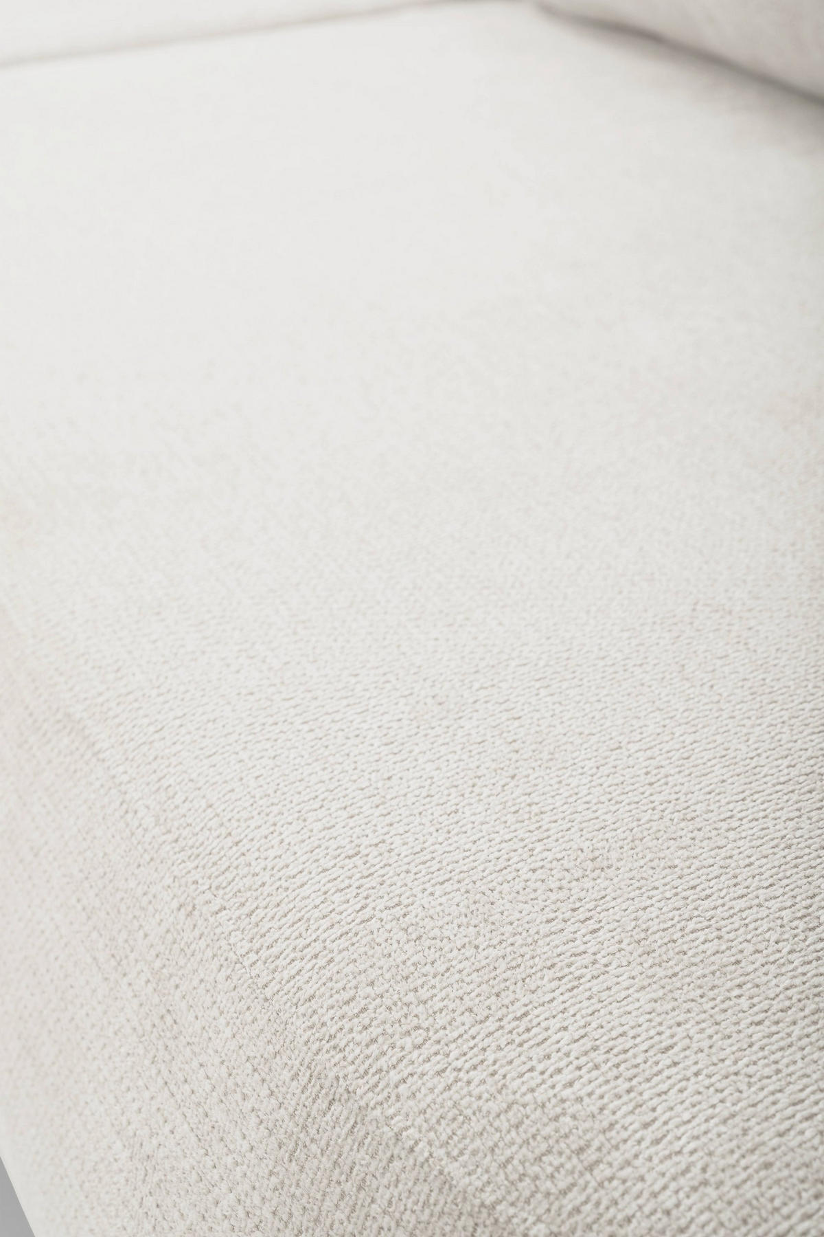 ECKSOFA AMICO L-S Weiß Geflochtener Stoff mit Schlaffunktion - Weiß, Holz (248/174cm) - MASSENO