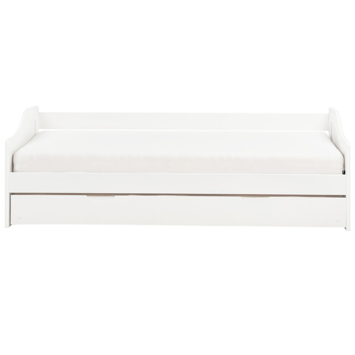 AUSZIEHBETT 90x200 cm Weiß Luneray - Weiß, Holz (90/200cm) - Beliani