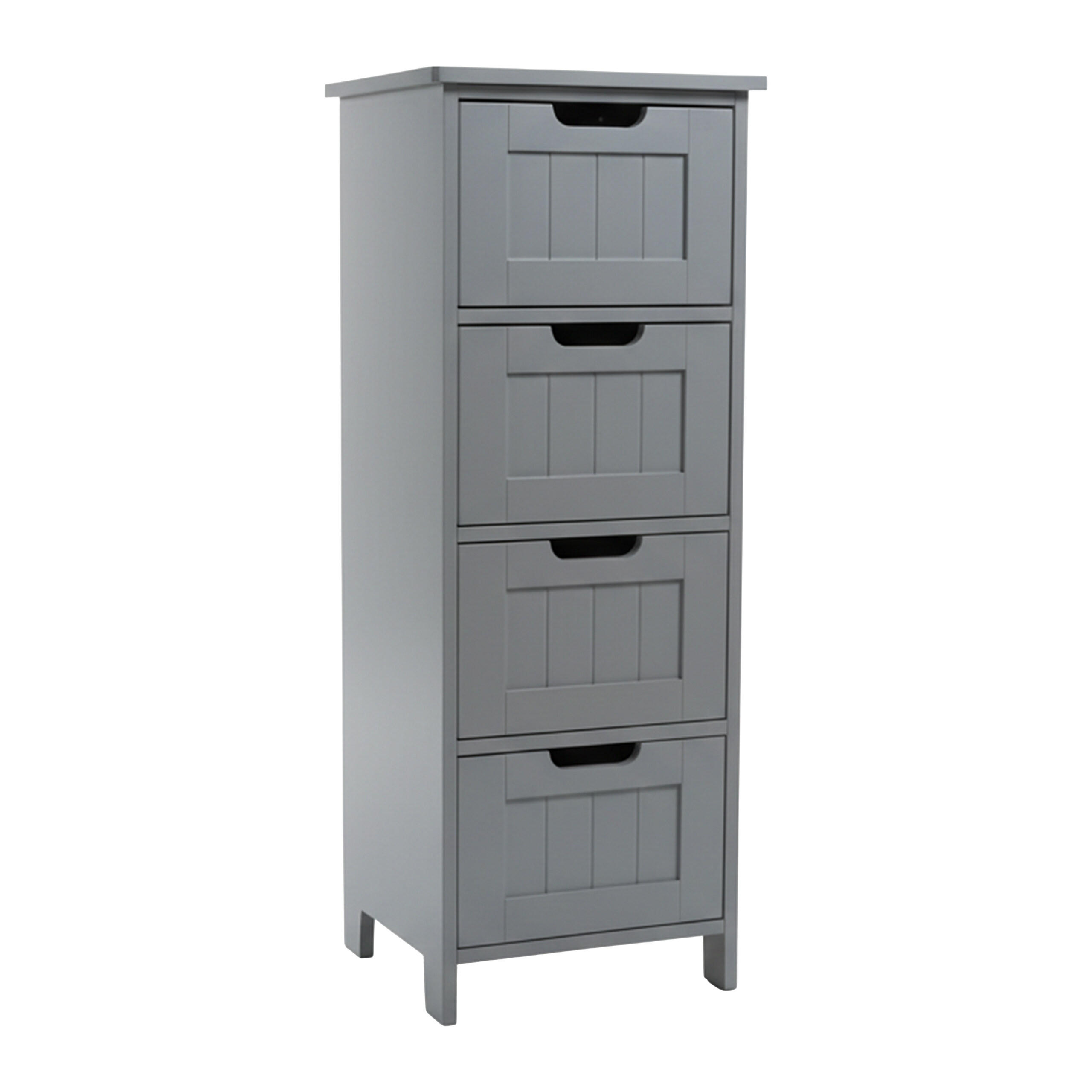 SKÅP Grå badrum MDF 4 lådor 82 cm 82/30/30 cm
