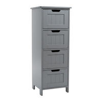 KÚPEĽŇOVÝ šatník - sivá, kompozitné drevo (30/82/30cm) - Relaxdays