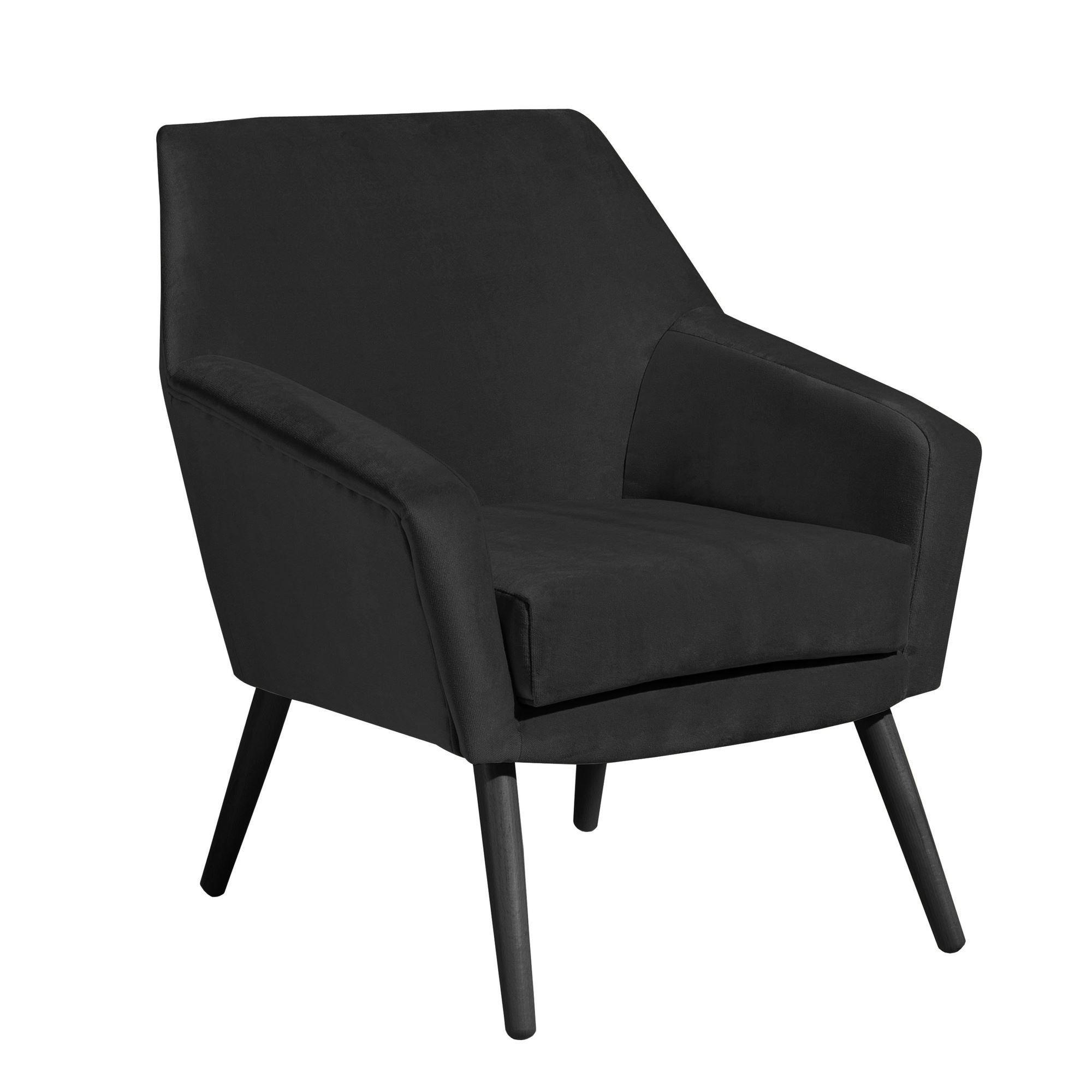 58aufmkessel Sessel Buche Kolonial, Schwarz 71x81x67 cm