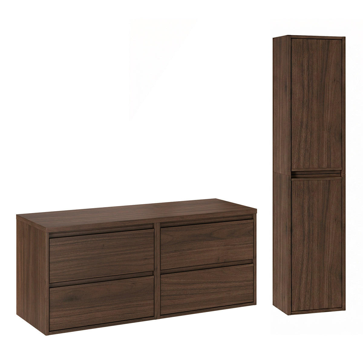 SKŘÍŇKA POD UMYVADLO 120cm Edmé 2er-Set Dřevo - hnědá, kompozitní dřevo (120/52.2/46cm) - Petits-meubles