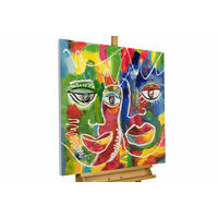 ACRYLBILD HANDGEMALT 80/80 cm - Multicolor, Holz/Textil (80/80cm) - KUNSTLOFT