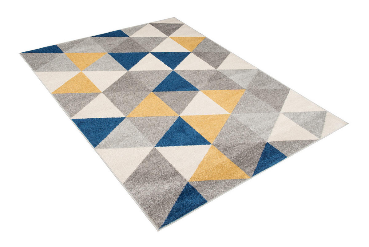 TEPPICH LAZUR Blau 120/170 cm - Multicolor/Dunkelblau, Kunststoff (120/170cm) - Tapiso