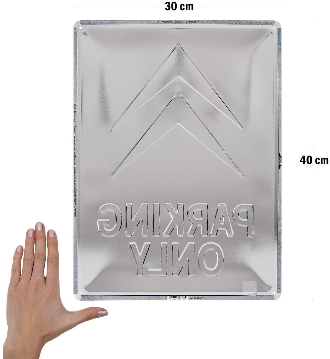BLECHSCHILD 30/40 cm Citroen Parking Only - Multicolor, Metall (30/40/0.2cm) - Nostalgic-Art