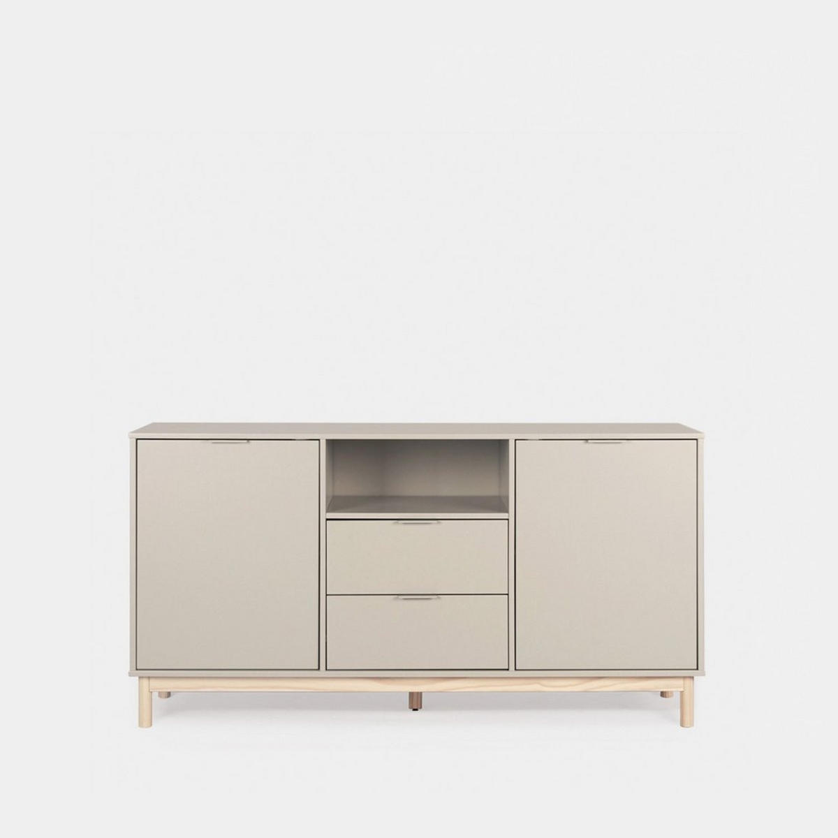 ANRICHTE NIEDRIGE Elian Grau 150 cm x 78 cm - Grau, Holzwerkstoff (150/78/38cm) - Klast Home