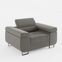 SESSEL VEMO SOLO, in Beige, matter Veloursstoff - Beige, Textil (135/88/100cm) - Barchello
