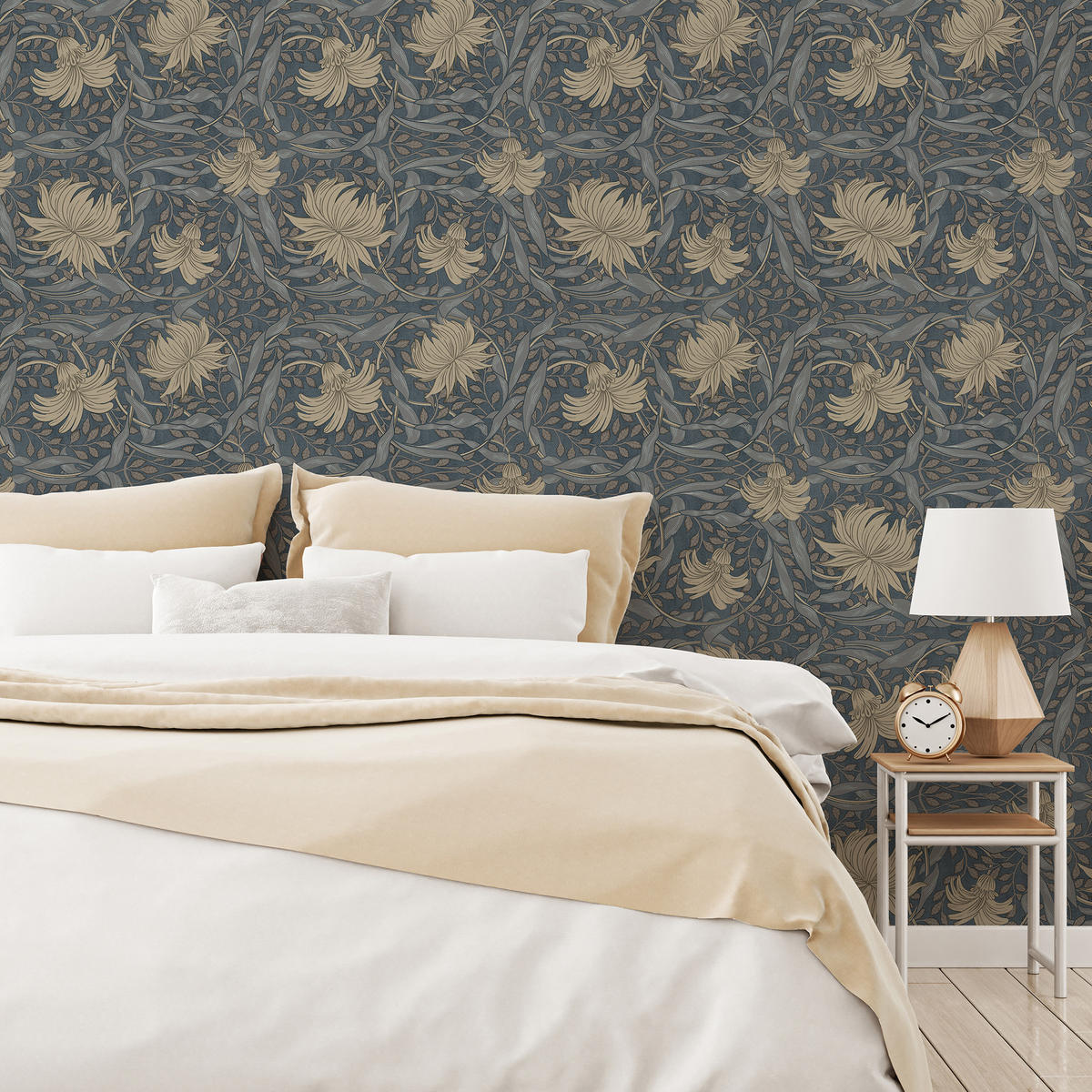 VLIESTAPETE - Jolie Blue - Blau, Papier/Kunststoff (53/1000cm) - Sublime