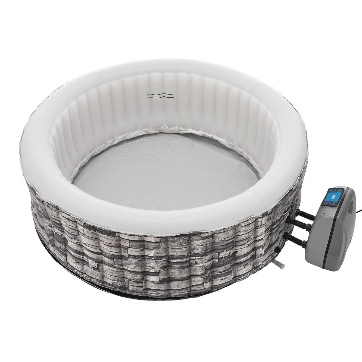WHIRLPOOL Carosino - Grau, Kunststoff (204/70/204cm) - pro.tec