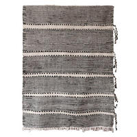 BERBERTEPPICH Kelim Marokko Wolle 200x 300 cm - Schwarz, Naturmaterialien (200/300cm) - AFK Living