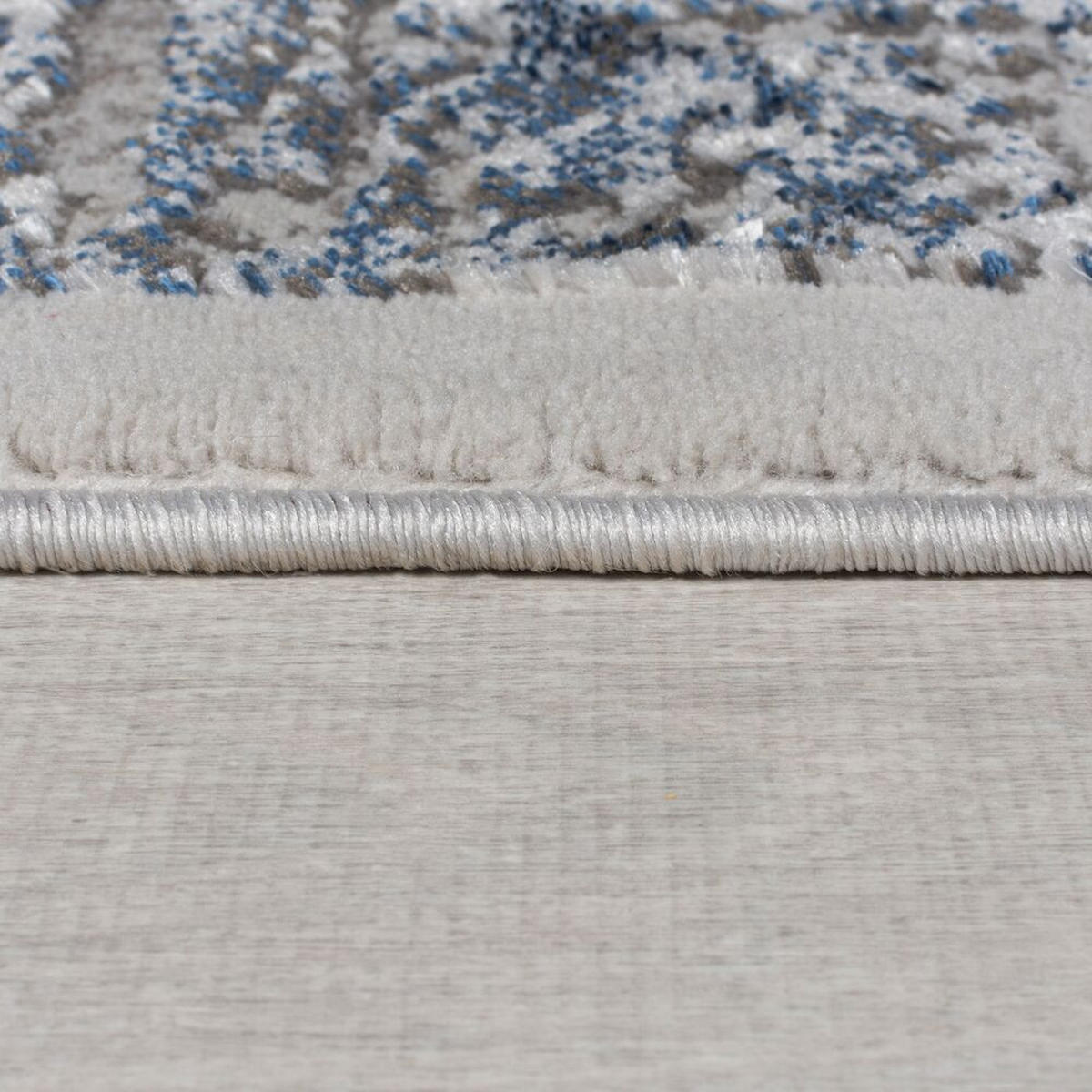 TEPPICH Abstrakt-Design, mit Glanzeffekt LYDE, Blau 120x170 cm - Blau, Textil (120/170cm) - KADIMA DESIGN